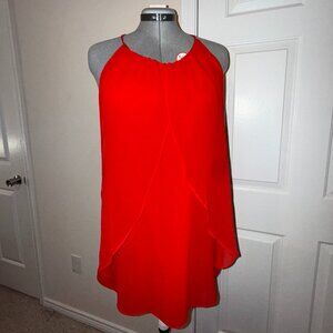 Gracia Clothing: Red Open Back Dress (Size: Large)